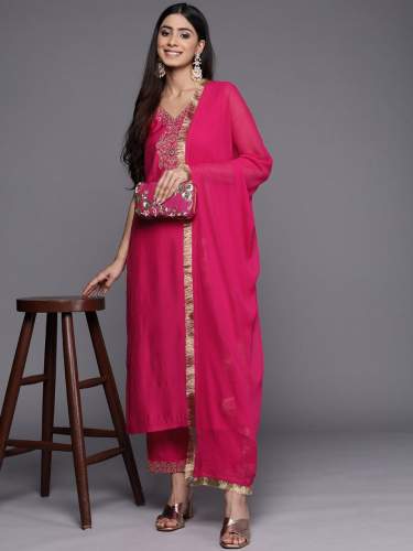 Wedding Wear Rayon Sequence Kurti Pant Set