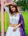 White Color Cotton Lehenga Choli  thumb 2