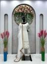 White Color Foux Georgette Embroidery Kurti Pant With Dupatta thumb 2