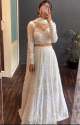 White Color Fox Georgette With Cotton Thread Lehenga Choli thumb 1