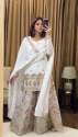 White Color Heavy Georgette Sharara Suit thumb 1