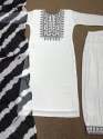 White Color muslin Cotton Embroidery Kurti Pant With Georgette Dupatta thumb 5