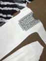 White Color muslin Cotton Embroidery Kurti Pant With Georgette Dupatta thumb 6