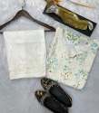 White Color Muslin Printed Kurti & Pant With Cotton Thread Work  thumb 6