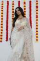 White Color Premium Organza Silk Saree  thumb 1