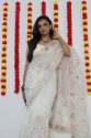 White Color Premium Organza Silk Saree  thumb 2