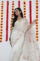 White Color Premium Organza Silk Saree  thumb 4