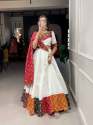 White Color Pure Cotton Navratri Lehenga Choli thumb 6