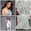 White Exclusive Party Wear Georgette Embroidery Work Saree  thumb 7