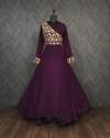 Wine Color Faux Blooming Sequence Gown  thumb 3