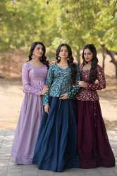Women Ethnic Wear Skirt and Top With Embrodered Skirt and Top