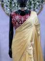 Women Japan Satin Sequence Lace Work Saree thumb 4