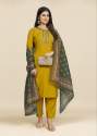 Women Roman Silk Kurti Pant With Dupatta 