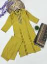 Women Roman Silk Kurti Pant With Dupatta  thumb 3