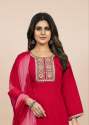 Women Roman Silk Kurti Pant With Dupatta  thumb 9