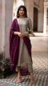 Women Straight Kurta with Pants & Embroidered Dupatta
