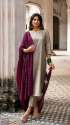 Women Straight Kurta with Pants & Embroidered Dupatta thumb 1