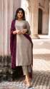 Women Straight Kurta with Pants & Embroidered Dupatta thumb 2