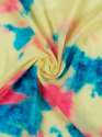 Yellow And Pink Tie Dye Pattern Digital Print Georgette Fabric thumb 1