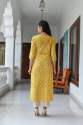 Yellow Color Pure Cotton Printed Kurti Pant With Dupatta  thumb 2