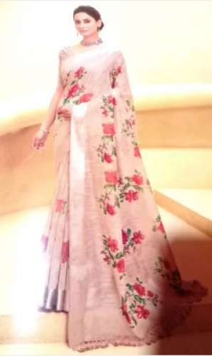 Ladies Printed Cotton Saree by Sanskar Sarees