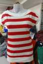 New Red And White Top For Women