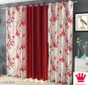 New Collection Printed And Plain Window Curtain
