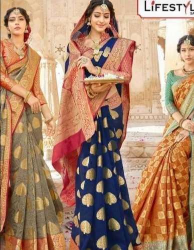 New Banarasi Silk Saree For Ladies by Anushka Saree House