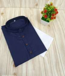Blue Plain Kurta Payjama Set