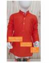 Dark orenge kids kurta pyjama set  thumb 1