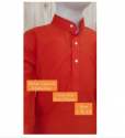 Dark orenge kids kurta pyjama set  thumb 3