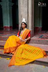 Gaye Holud â€“ Block Print Saree on Begumpur Cotton