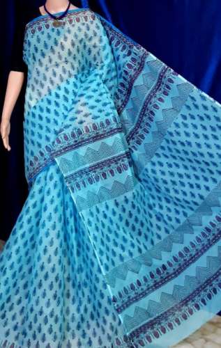 Buy Fancy Blue Saree At Wholesale Rat