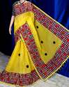 Yellow Cotton Handloom Saree For Women