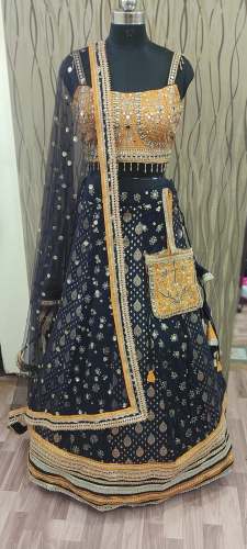 Party Wear Blue Lehenga Choli