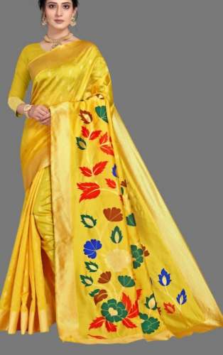 Buy Yellow Printed Saree For Women