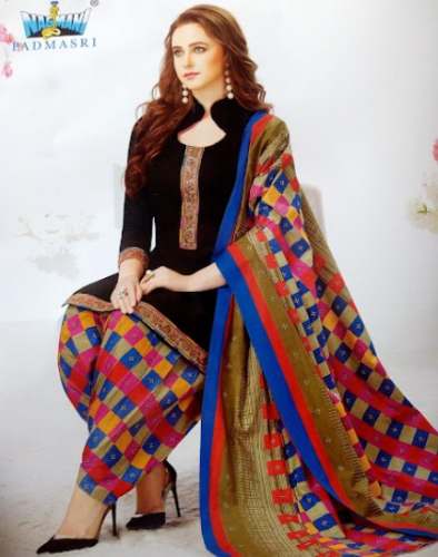 New Multi Color Patiala Suit For Women by Mangla Textiles And Garments