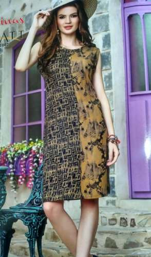 Fancy Multi Color Rayon Printed Kurti For Women