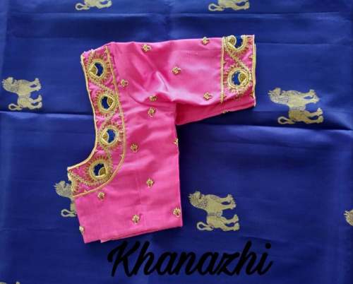 New Arrival Baby Pink Embroidery Blouse by Khanazhi