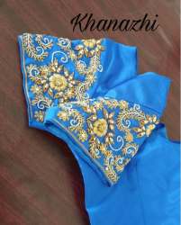 Sky Blue Embroidery Blouse At Wholesale Price