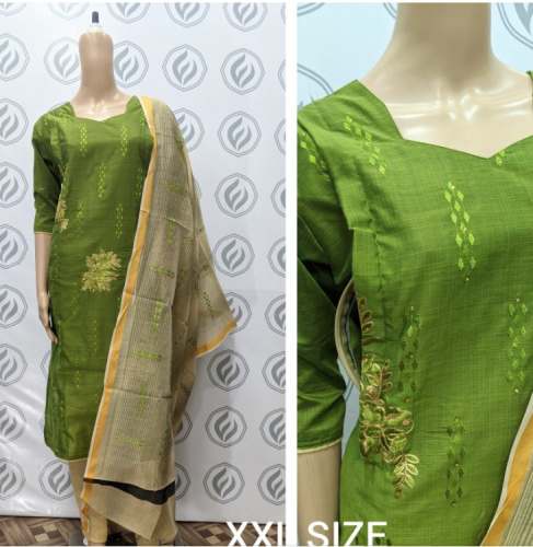 New Collection Green Kurti Pant Set For Ladies