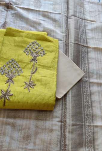 Buy Light Green Unstitch Dress Material For Women by Vanji Boutiques