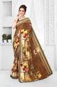 Georgette Less Border Saree  thumb 1