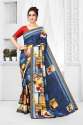 Georgette Less Border Saree  thumb 2
