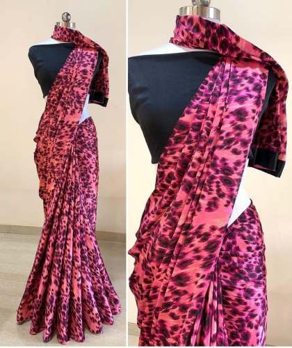 Japan Crepe Satin saree