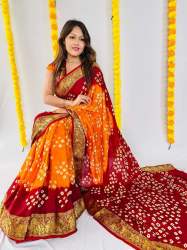 V5 Creation Presenting Art silk Foil Printed Saree