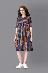 ZCW38 Rayon Printed One Piece Dress