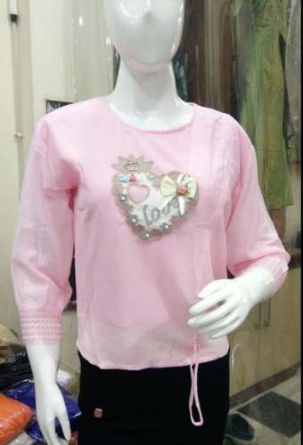 New Collection Baby Pink T Shirt For Women by Rudra Collection