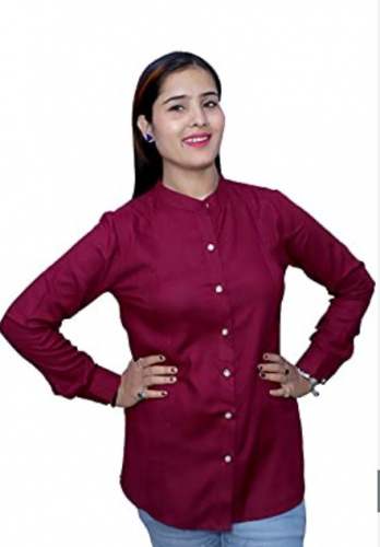 Buy Marron Plain Shirt For Ladies by ItStyle Comfort Fit