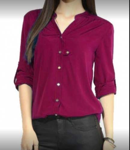 New Ladies Plain Shirt For Women by ItStyle Comfort Fit